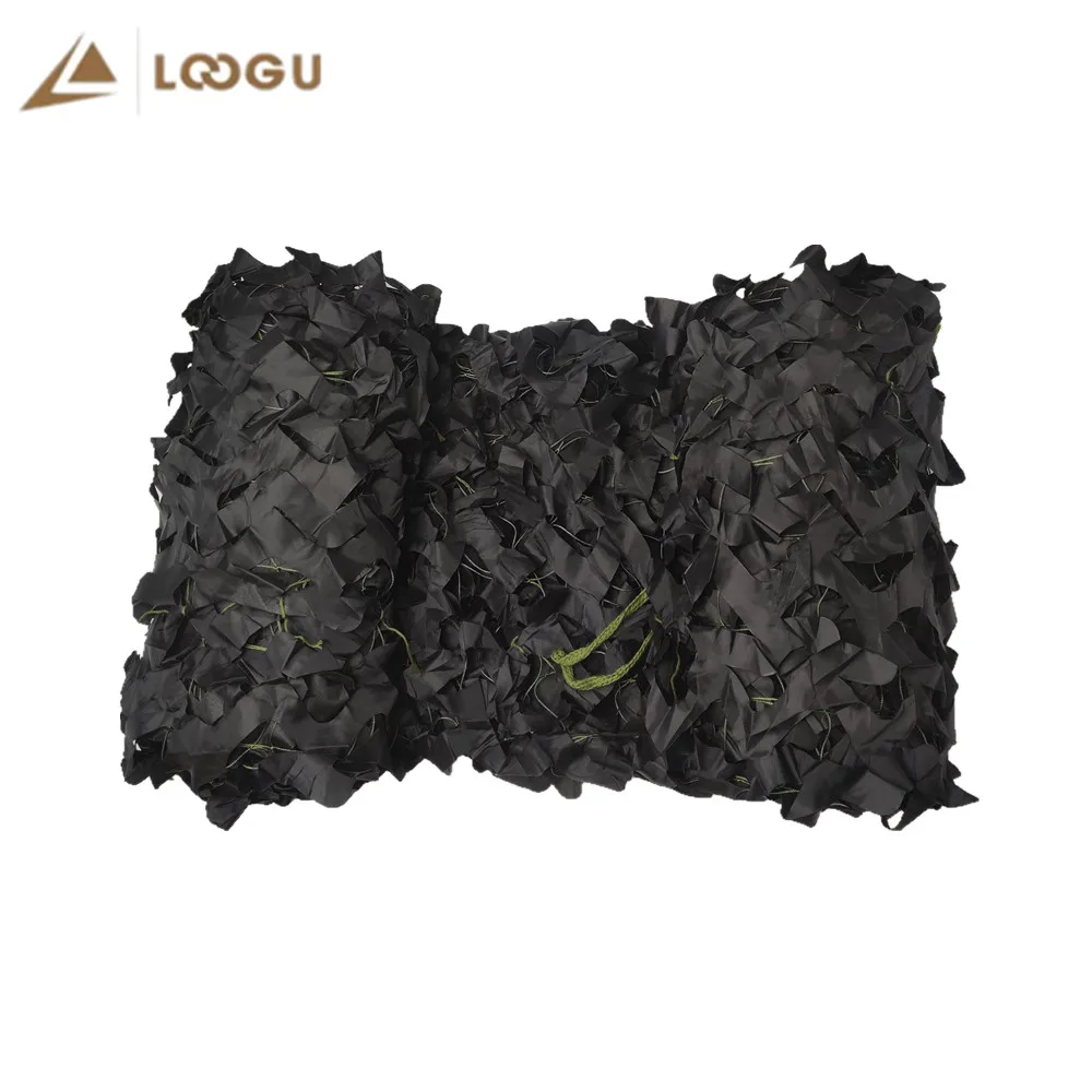 

LOOGU Black Reinforced Camouflage Nets Military Hunting Army Garden Shade Hiding Mesh Camo Netting 3x2 4x2 5x2 4x3 5x3 5x4 2x2