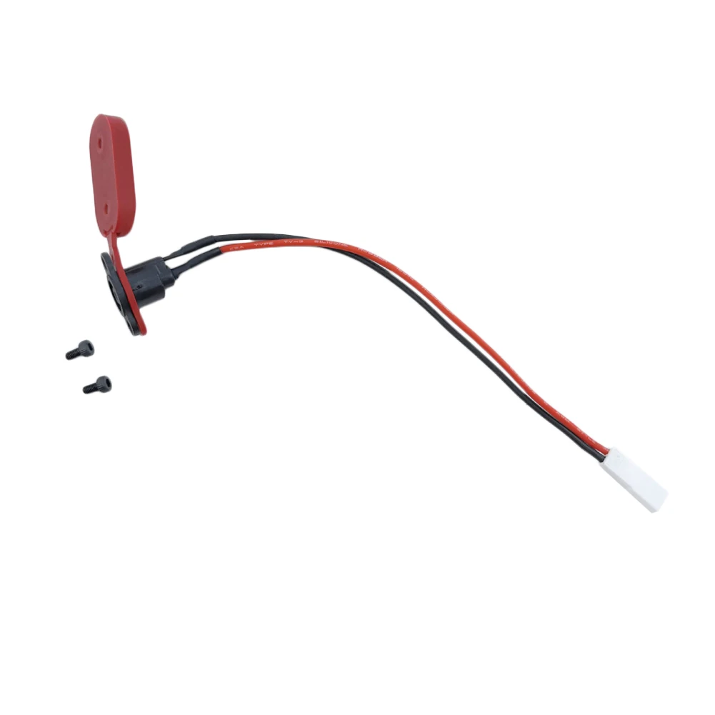 Electric Scooter Power Charger Cord Cable+Charging Port Plug Cover for  Xiaomi Mijia M365 Scooter Accessories