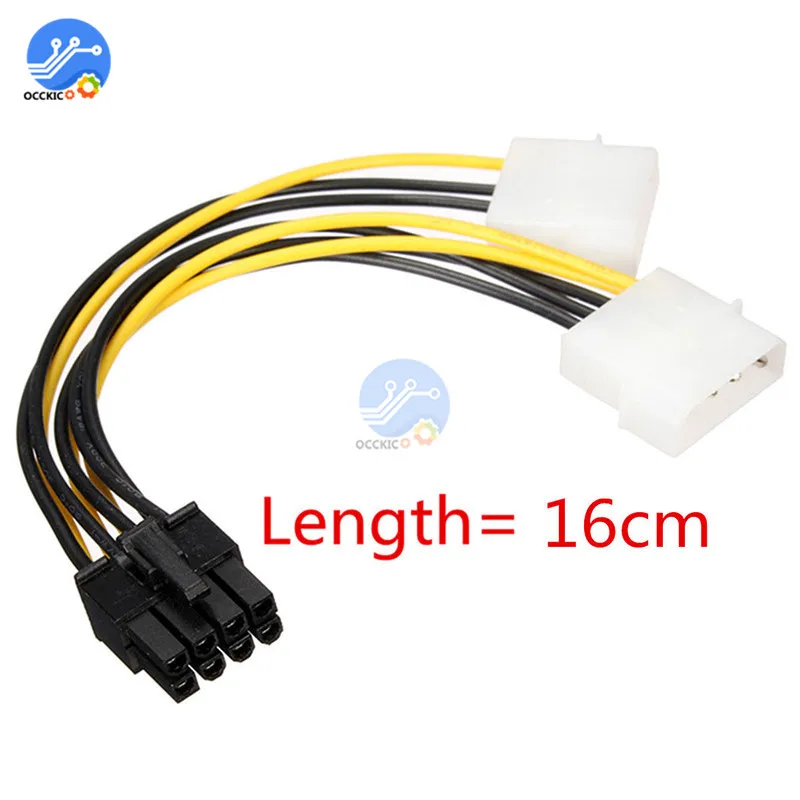 Двойные разъемы Molex LP4 4 Pin к 8 PCI E Express конвертер адаптер кабель питания провод|pin 8|pin