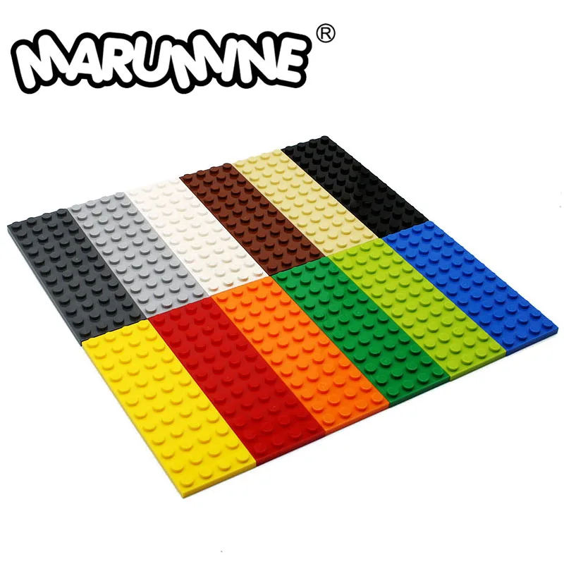 MARUMINE 4x12 точек опорной плиты частиц строительные блоки 3029 кирпичи набор детей DIY