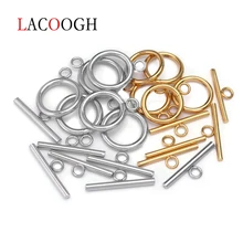 4 conjuntos de fecho de aço inoxidável, dia 13/14/15/16/18mm fecho de alternância conectores de fivela para pulseira colar, fabricação de joias diy