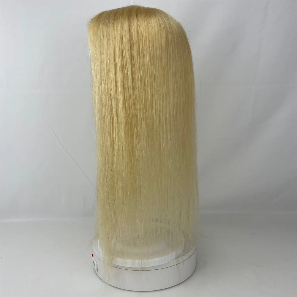 #613 European Wavy Remy Human Hair Topper for Women 12x13 CM Skin Scalp Base Blonde Breathable Clip In Hair Piece for Thin Hair