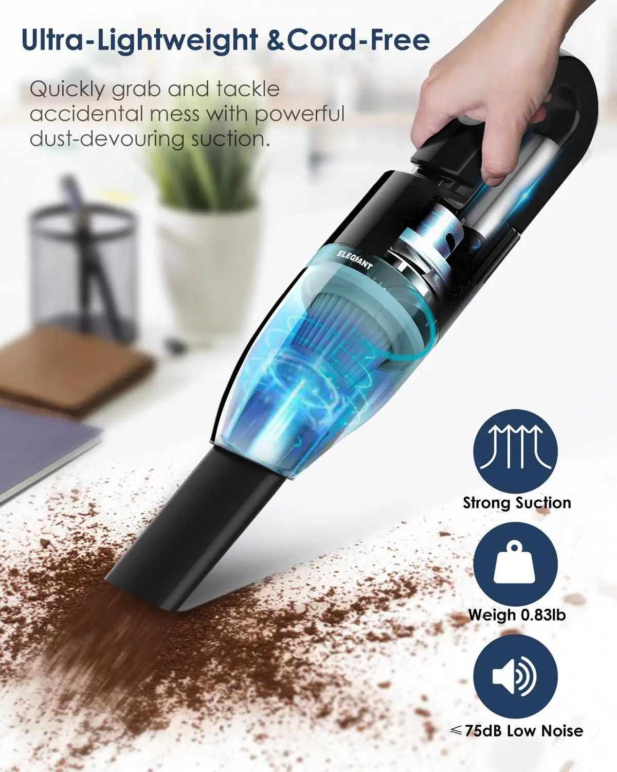Handheld Cordless Vacuum Cleaner 120W 