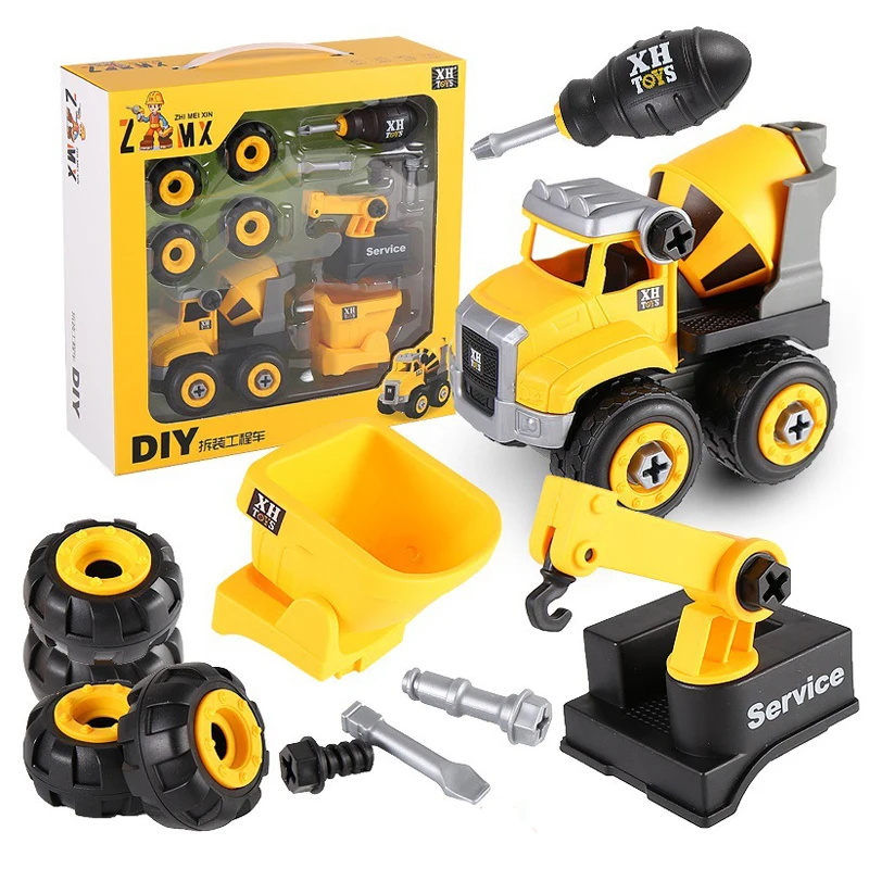

Nut Disassembly Loading Unloading Engineering Truck Excavator Bulldozer Child Screw Boy Creative Tool Education Toy Car Model