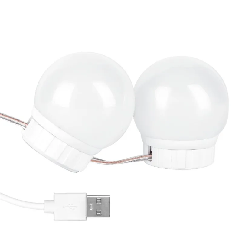 

5V White Mirror Light Hollywood Style LED Mirror Light Kit With 10 Dimmable Bulbs And Power Plug