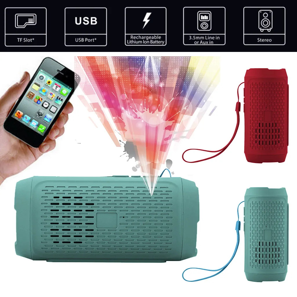 Портативный беспроводной Bluetooth динамик стерео сабвуфер Колонка SD карта FM динамик s для смартфона планшета ПК Саундбар Caixa де сом