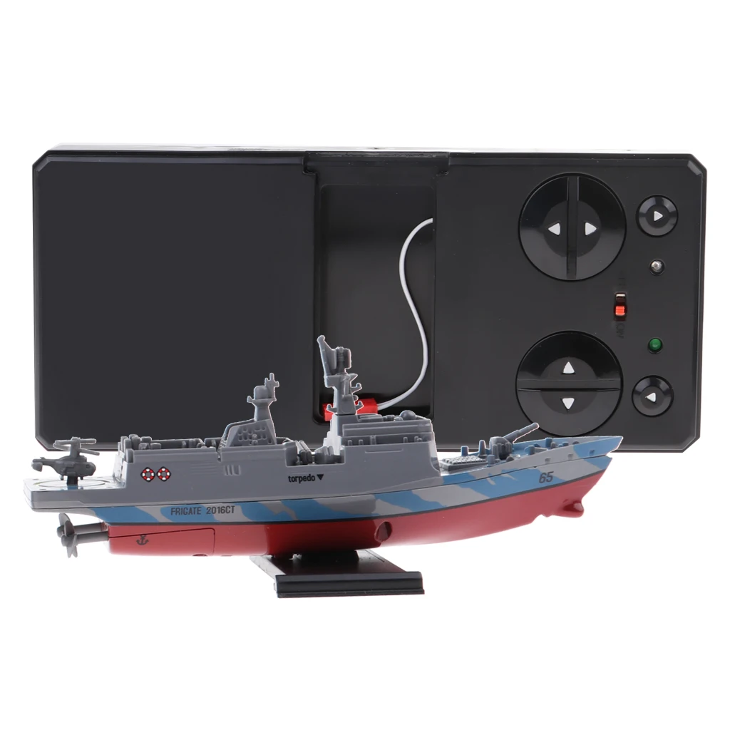 Mini Remote Control RC Frigate  Boat Electric Toy Ship Kids Simulation Model