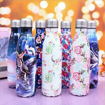 

500ML High Capacity Student Travel Mug Portable Thermos Bottle Girl Boy Stainless Steel Water Bottle Vacuum Flasks Insulated Cup