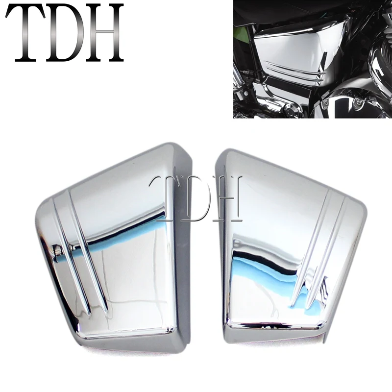 

Chrome ABS Plastic Custom Battery Side Cover Fairing Side Panel Casing Guard Protection for Honda VTX1800 VTX 1800 C 2002-2008