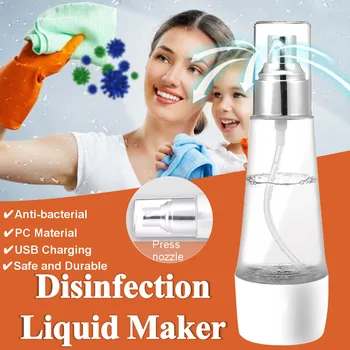 

80ml Portable 84 Disinfection Water Electrolytic Disinfection Machine Generator USB Recharging For Outdoor Travel Car Home Clean