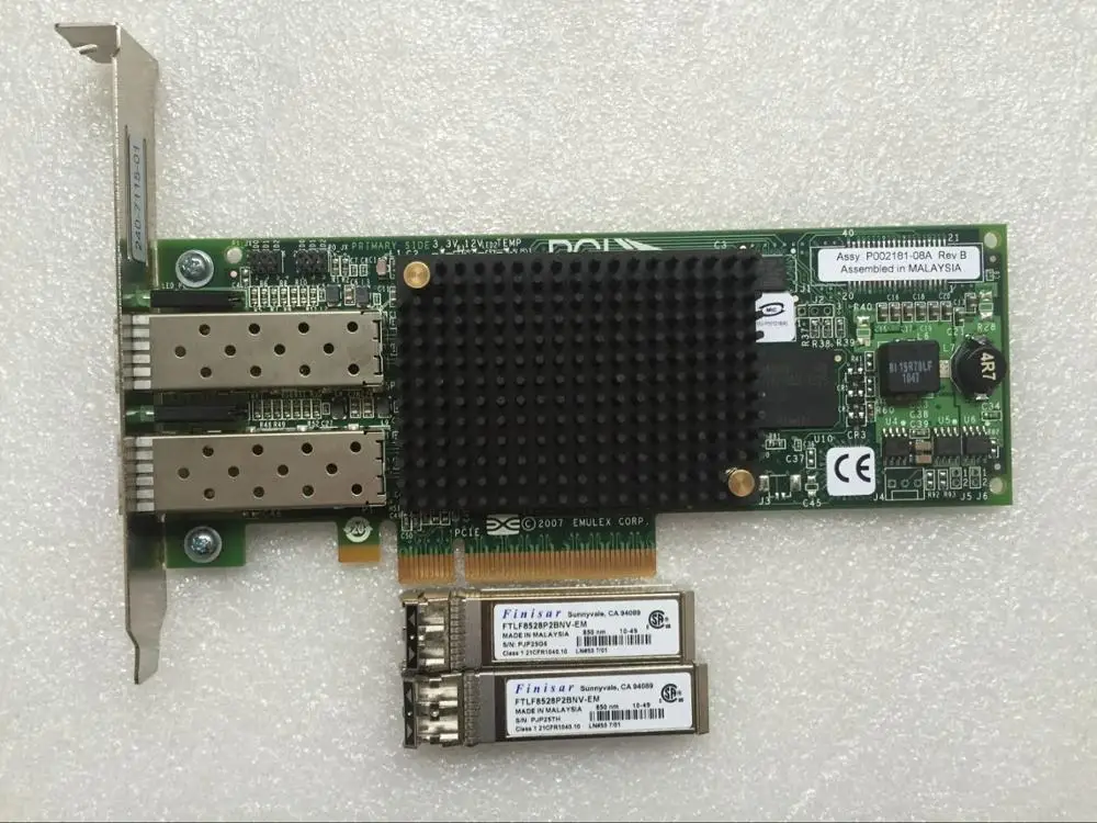 Sun 371-4306-01 эмулекс LPE12002 двухпортовый 8 Гб FC PCIe 2x Avago AFBR-5705APZ-ELX | Компьютеры и офис