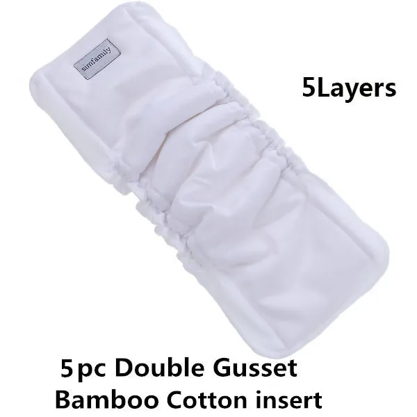 D 5pcs Reusable Bamboo Wood Charcoal Inserts Baby Doll Luier Mat Nappy Add Changing Liners 4 Layers Each Insert Wholesale - Цвет: D
