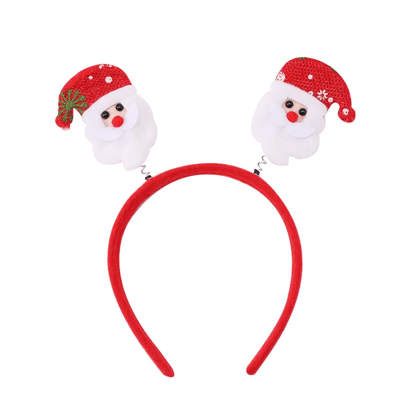 Oaoleer аксессуары для волос на Рождество повязки для волос для женщин девочек мультфильм Санта Клаус Снеговик рога дерево застежка-молния Новая мода - Цвет: 3