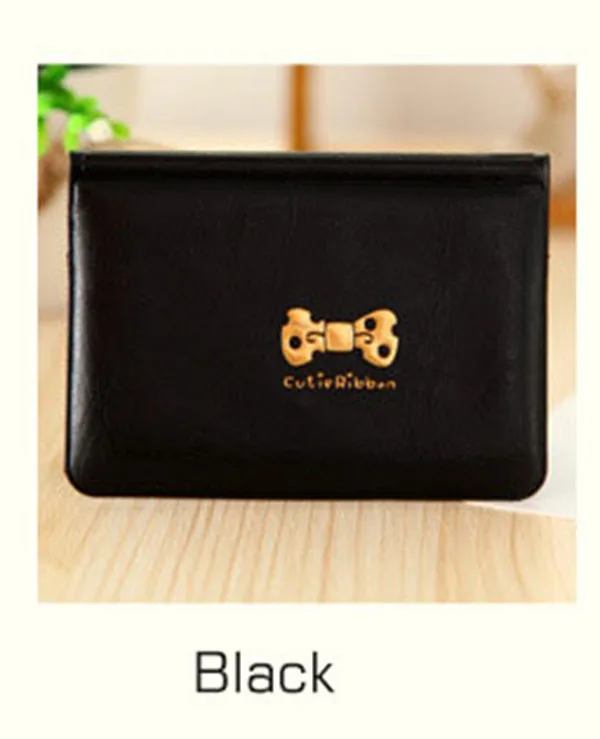 Crossten женский держатель для карт с рисунком бабочки, деловой кошелек, защитный чехол для кредитных карт, сумка с карманом, кошелек, 12 отделений для карт - Цвет: Black