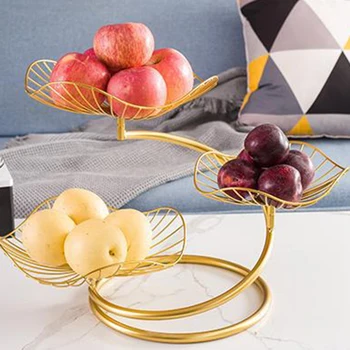 

Nordic Fruit Plate Creative Modern Living Room Home Three-Layer Fruit Plate Simple Iron Multi-Layer Fruit Plate Spiral