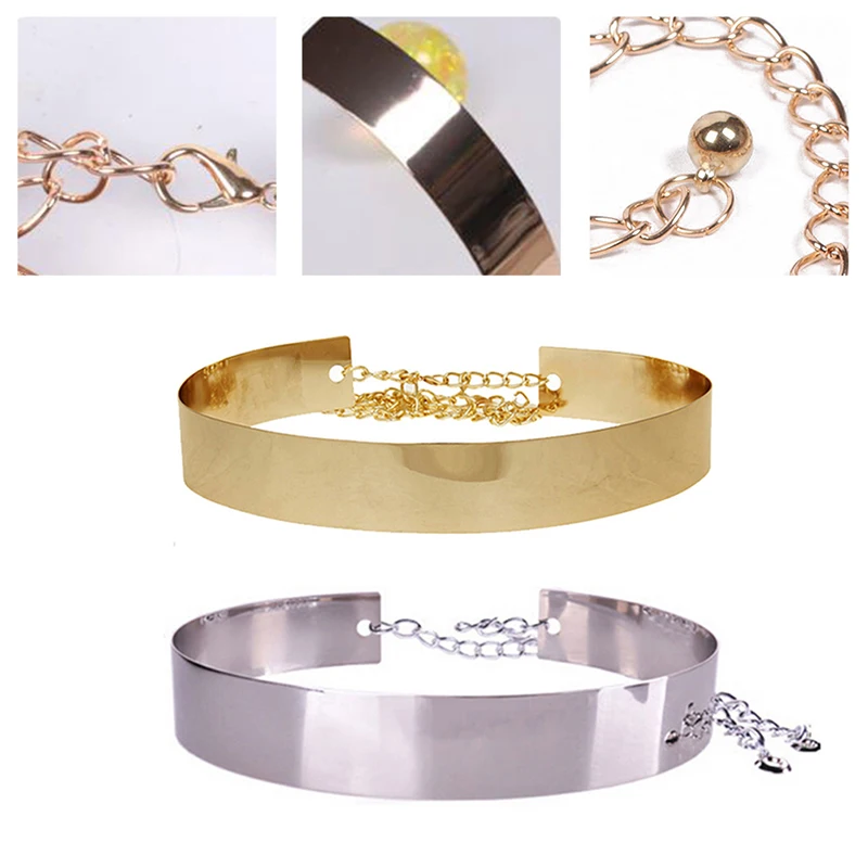 Женский ремень широкий золотой металлический с цепочкой|belt plate|mirror chainfashion women belt |