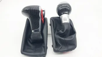 

CHESHUNZAI Carbon Fiber Shift Knob Stronic Gear Shift Knob Shift Lever Handball with Dust Cover for Audi A4 A5 A6 Q3 Q5 Q7