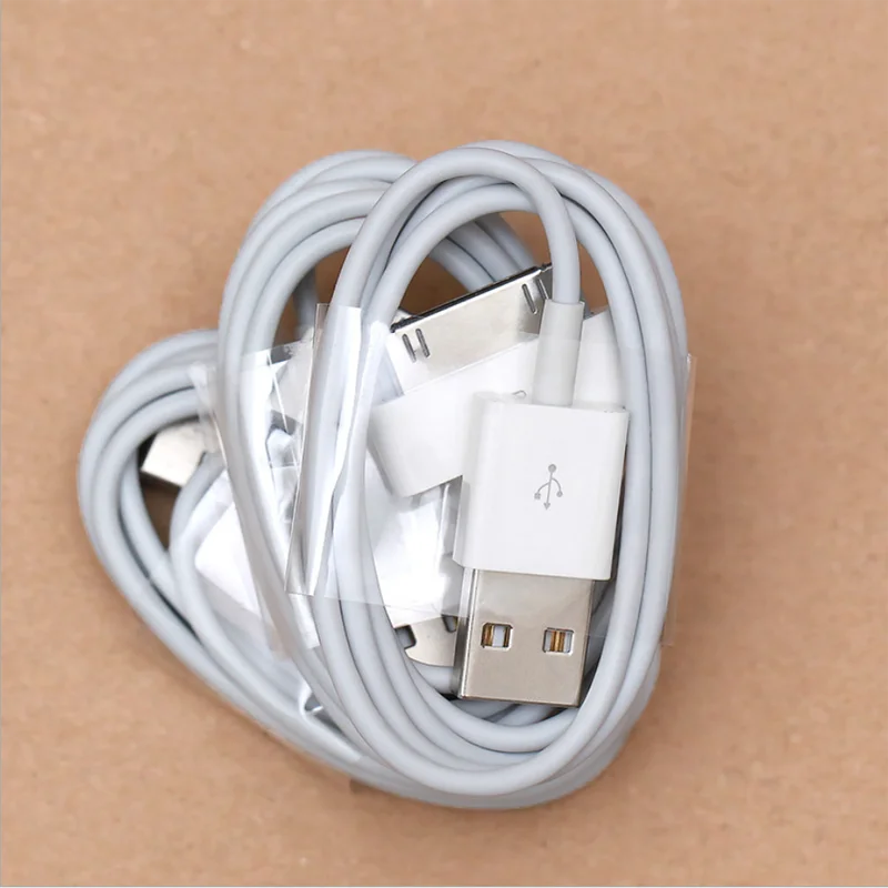 10pcs/lot 30 Pin USB Sync Charging Cable For iPhone 4 4S iPhone 3G 3GS iPad 1 2 3 iPod Touch 1 2 3 4 Phone Charging Data Cable