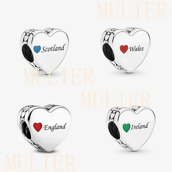 

2020 New Fashion Quality S925 Ireland, Wales, United Kingdom, Scotland Love Charm DIY Original Lady Beaded Jewelry Holiday Gift