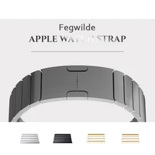 Ремешок из нержавеющей стали для Apple Watch band 4 44 мм 40 мм стальной полосы iwatch 5 4 3 группа 42 мм 38 мм 36L металлический браслет для часов