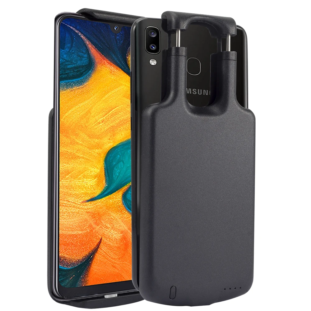 

For Samsung Galaxy A30 A20 A50 Battery Charger Case 5000mAh External Backup Power Bank Battery Case Extensible to 6.5 inch Cover
