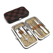 Manooby 10 шт. инструменты для ухода за ногтями профессиональный набор для маникюра и педикюра из нержавеющей стали набор для ухода за ногтями подарок для женщин и мужчин