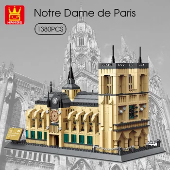 

WANGE 1038pcs World's Famous Classic City Architecture NOTRE DAME CATHEDRAL of Paris Building Block Bricks Children DIY Toys Boy