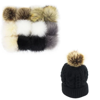 

12pcs Cute Artificial Fur Ball Chic Fluffy Pompom Ball Lovely Faux Fox Ball for Hats Beanies Shoes Scarves Bag(4 Colors/Set)