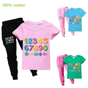

Toddler Boy Children Suit Outfits Tops Clothes Digital Short Sleeve Shirt+trousers Sporty Suit Abbigliamento Per Bambini Unisex