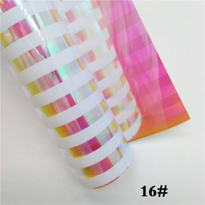 Glitterwishcome 30X134 см мини-ролл прозрачный ТПУ, переливающийся Русалка точки сердца Леопард Звезды леопард кожаные простыни, GM410 - Цвет: 16
