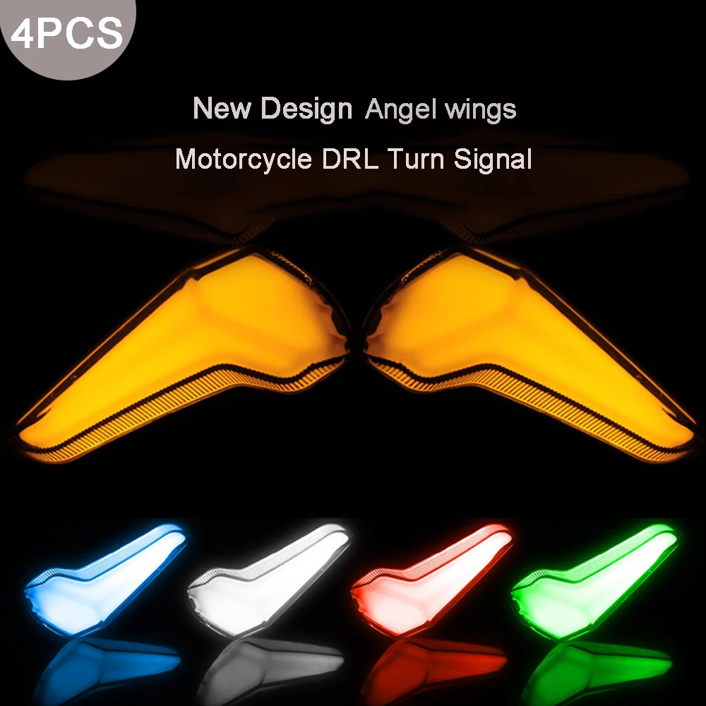 

4Pcs 12V Amber Motorcycle Turn Signal Brake Lamp Led Indicator Light Flasher Blinker DRL For HONDA CB600F CB650F CB1000R CB1000F