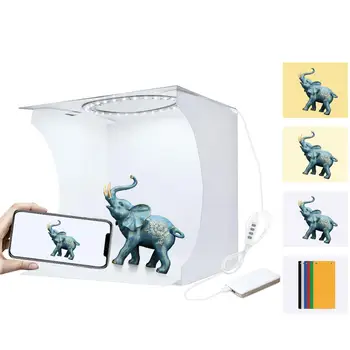 

PULUZ Soft Light Tricolor Mini Foldable LED Ring Light Photography Studio Lightbox Shooting Tent Box Kit Studio Fotografico