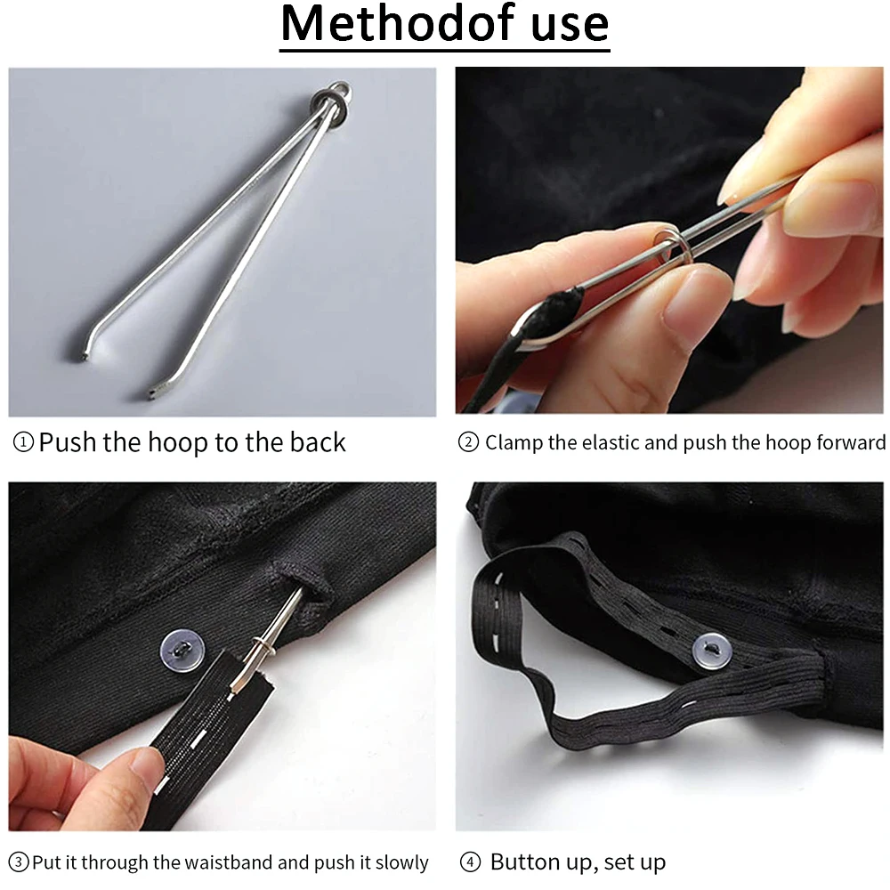 2pcs High-Quality Elastic Band Threader Clips – DIY Sewing Tools 5