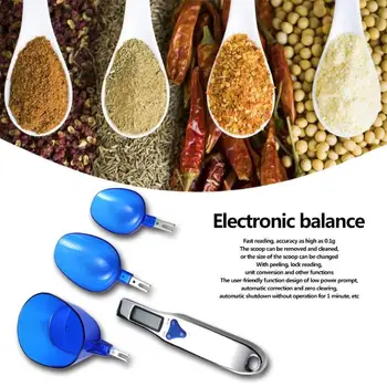 

3Pcs Durable Digital LCD Display Kitchen Rice Spoon Scale Detachable Replaceable Electronic Measuring Scale Bake Supply