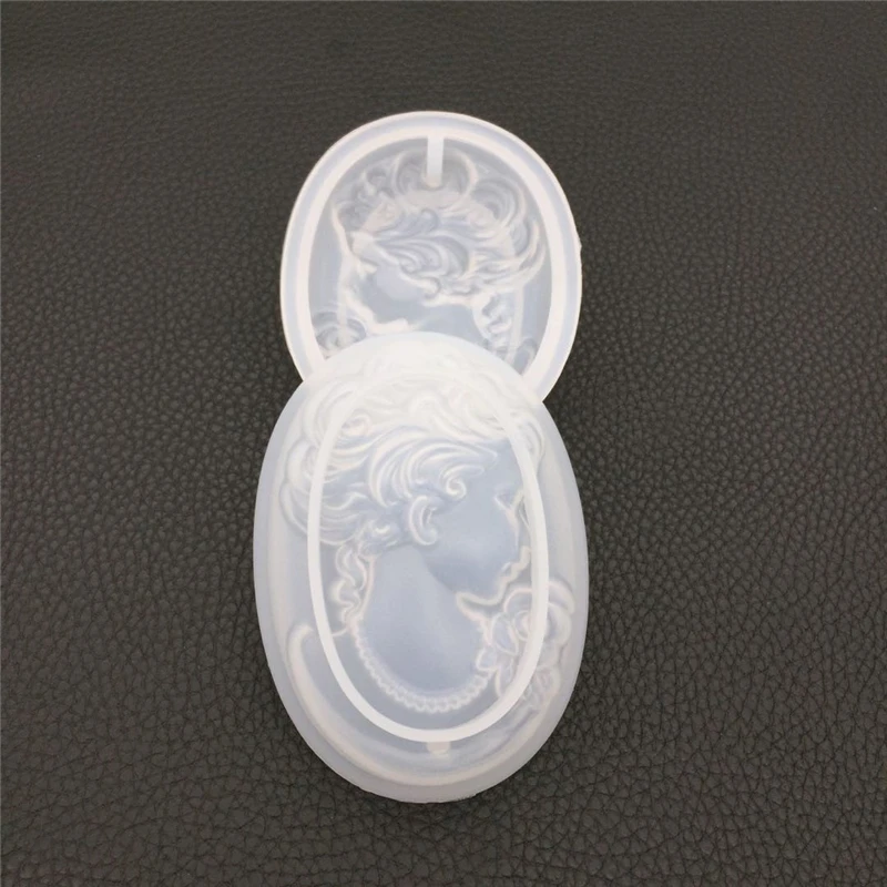 

Silicone Resin Mold For Jewelry Making Oval Girl White Crystal Epoxy Mold Elegant Lady Listing Mold Pendant, 1 Piece
