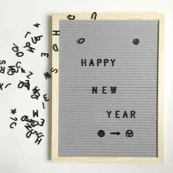 

Wooden Felt Letter Wall Decorative Message Board Letter Changeable Characters Letter Boards Sign Message Office Home Decoratives