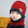 YOYOCORN velvet cap parent child 2pcs super warm Winter balaclava Beanies Knitted Hat and scarf for 3-13 years old girl boy hats ► Photo 3/6