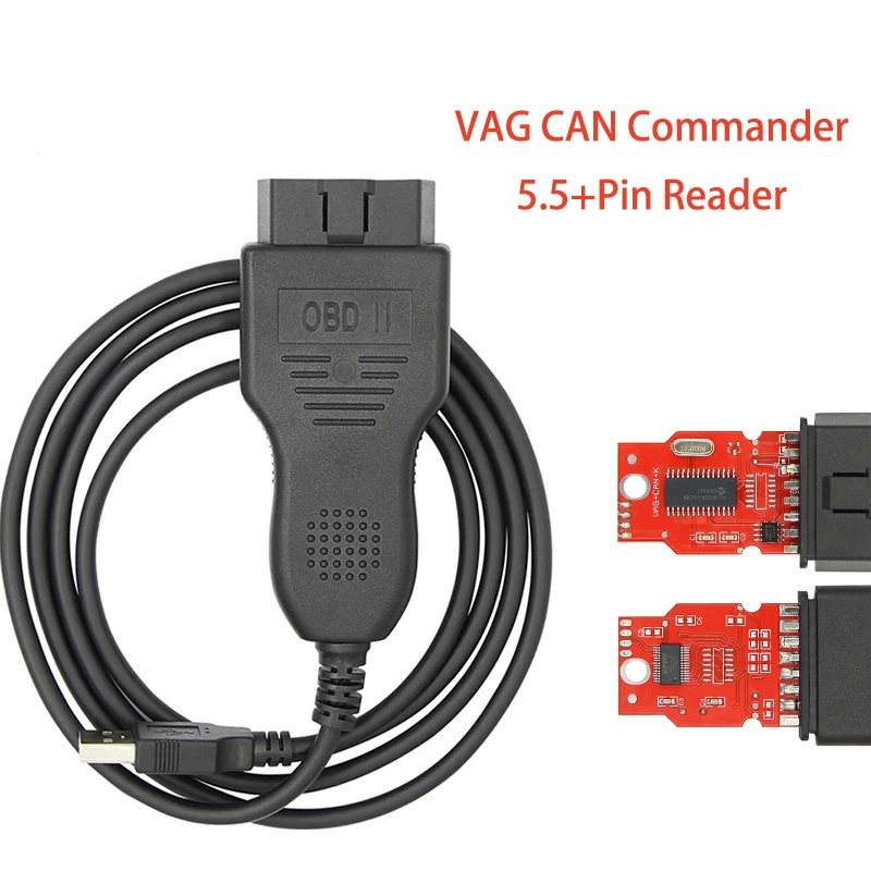 OBD2 автомобильный диагностический кабель VAG CAN Commander 5 + Pin Reader 3 9 Beta для Audi/VW/Skoda IMMO box