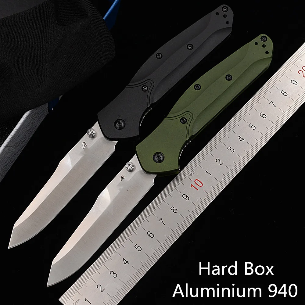 JUFULE Hard box 940BK / 940 Aluminum handle Mark S30V blade camping hunting Pocket outdoor EDC Tool Utility folding knife