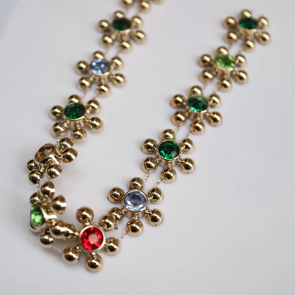 1yard beaded rhinestone trimmings for clothes ribbon trims appliques patch diy sewing accessories for wedding dresses