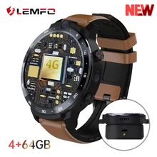 LEMFO LEM12 PRO Android 10.0 400*400 résolution HD écran GPS 4 + 64GB montre intelligente hommes pour Android ios téléphone 900mah grande batterie