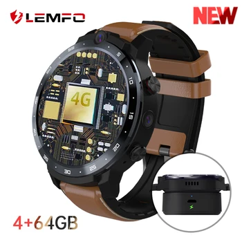 

LEMFO LEM12 PRO Android 10.0 400*400 resolution HD screen GPS 4+64GB smart watch men for Android ios phone 900mah big battery