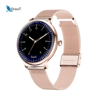 

Stylish women smart watch Round Screen smartwatch IP67 waterproof for Girl Heart rate monitor compatible For Android IOS NY12
