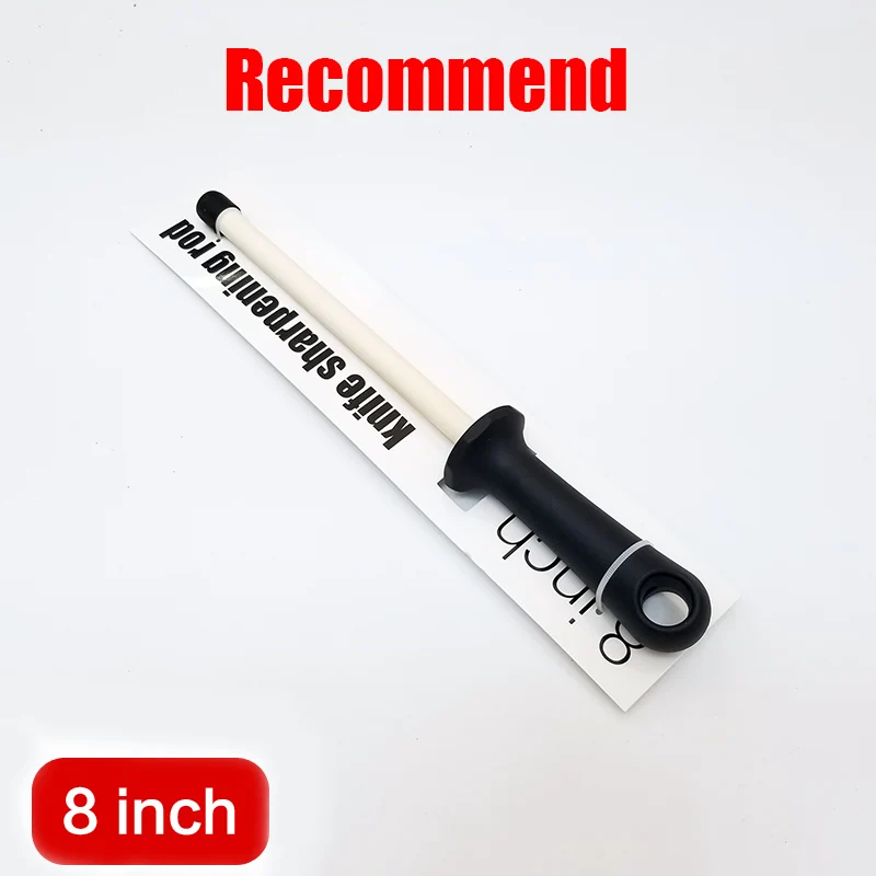 new 8 inch ceramic 1 шт. " /8"/1" /12" точилка для ножей точильный керамический стержень ABS Ручка хонинговая точилка для ножей точильный стальной мусат - Цвет: new 8 inch ceramic