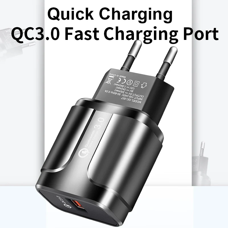 GTWIN Quick Charge 3,0 18 Вт QC 3,0 4,0 быстрое зарядное устройство USB портативное зарядное устройство для мобильного телефона адаптер для iPhone samsung Xiaomi