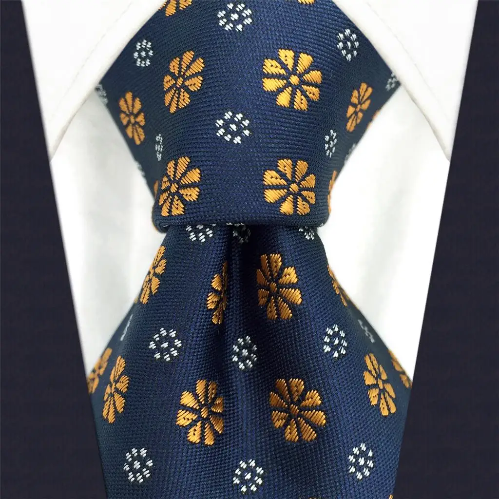 F18 синий золотой цветочный мужские аксессуары галстук Набор Мода XL деловой носовой платок подарок тонкий 6 см галстук