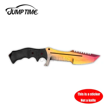 

Jump Time 13cm x 4cm Car Accessories Fade Huntsman Knife Car Stickers Personality Laptop Windows Motorcycle Vinyl Decals
