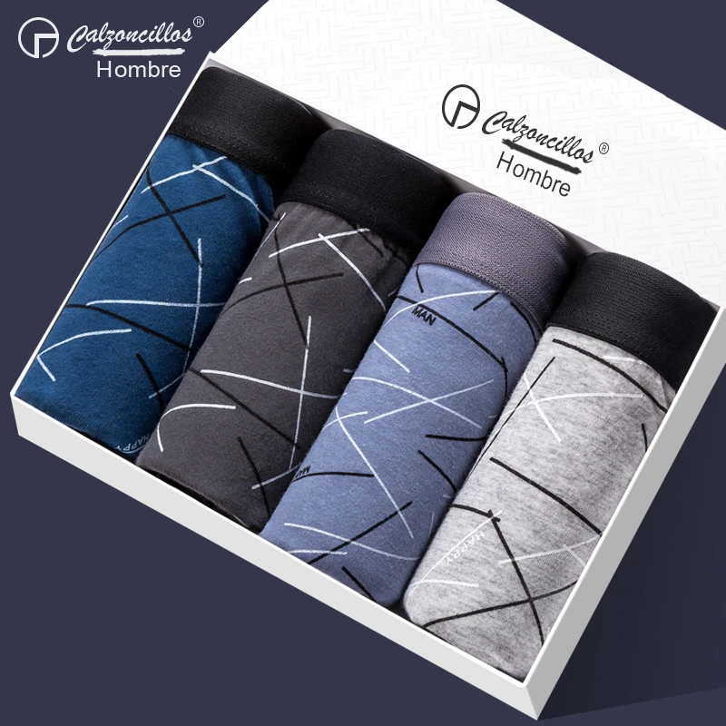 ropa interior hombre Sexy Calzoncillos de algodón para hombre Bóxer suave conjunto de talla grande lencería pantalones cortos regalos homme|Calzoncillos| - AliExpress