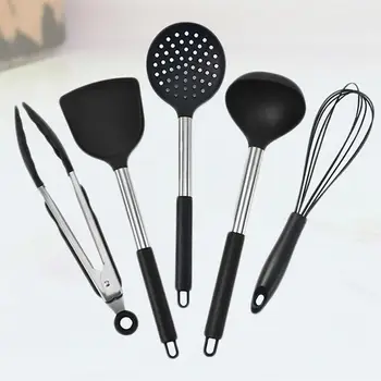

5PCS Silicone Cookware Practical Kitchenware Nonstick Cooking Supplies Kitchen Utensil for Home Restaurant