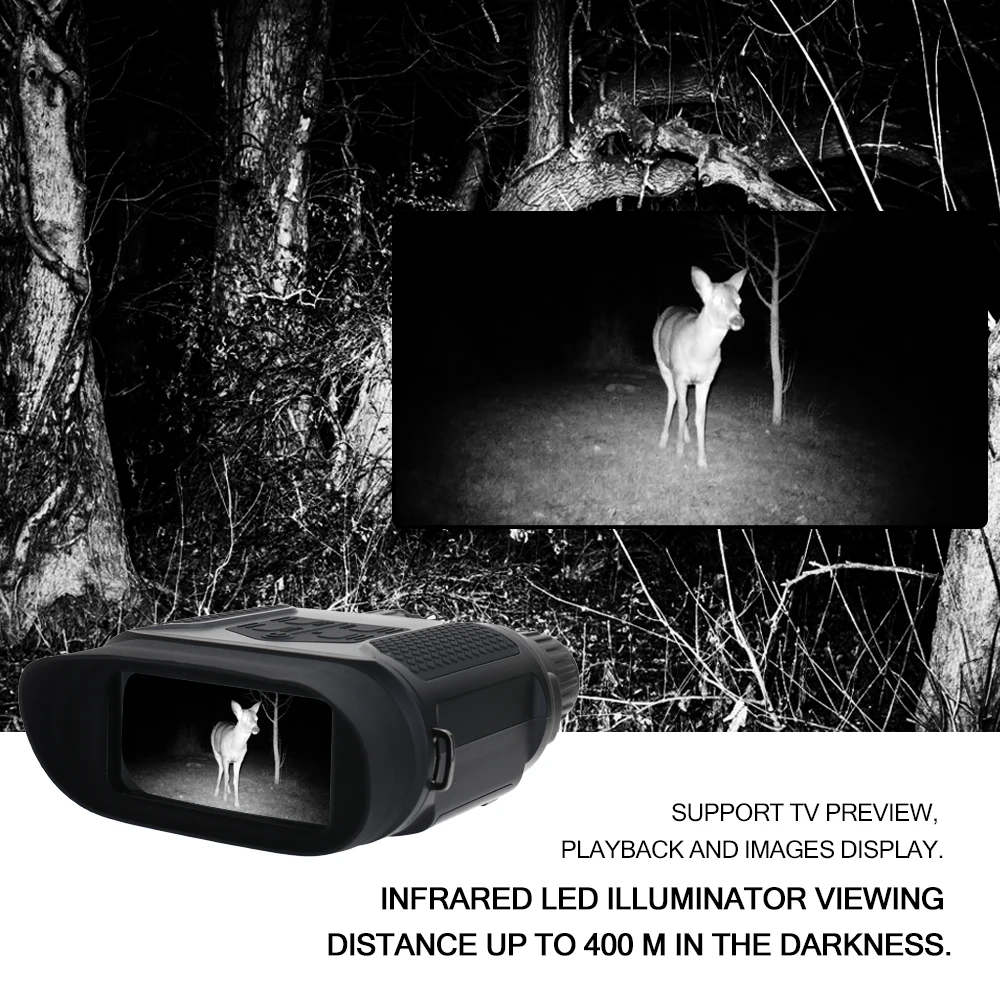 

Hot New 7x Night Vision Binocular High Definition Magnification Infrared Digital Scope With 4G TF Card Optical Large Screen Tele